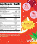 Wellah Pre-Workout Creatine Powder (30 Servings) Fruit Punch - 200Mg Caffeine 3G Creatine Monohydrate 5G Citrulline Malate Pre-Workout With Creatine Supplement
