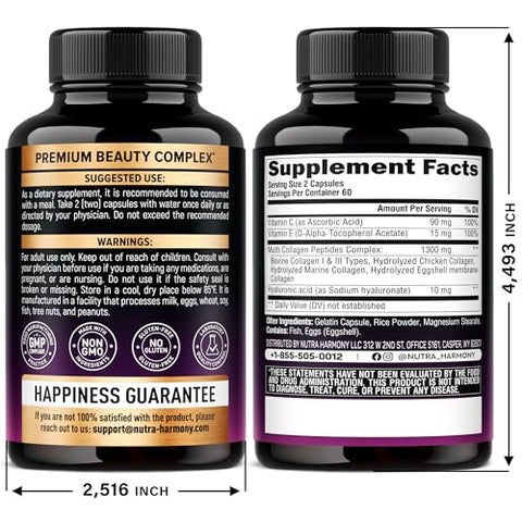Nutraharmony Collagen Peptides & Turmeric Curcumin Capsules