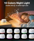 Leicex Sound Machine White Noise Machine - 30 Soothing Sounds 10 Colors Night Light Rechargeable Battery- Travel Portable Sound Machine For Sleep Baby Adults Perfect Sleeping Companion
