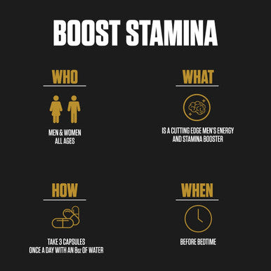 EPN Supplements Stamina Max Booster | #1 Men'S Energy, Stamina & Endurance Supplement | Gain Muscle, Strength & Drive W/ 8 Powerful Ingredients - 180 Capsules