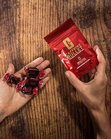Caffeine Bullet 40 Mint Caffeine Gummies For Adults = 4000mg caffeine kick, faster than running gels & energy chews, mid race, cycling, gaming and endurance sports chewable energy boost