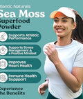 Atlantic Naturals Sea Moss Superfood Powder with Ashwagandha Beet Root and Maca Root Sea Moss Powder Supports Healthy Skin Athletic Performance and Positive Mood Vanilla Flavor (150g)