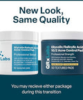 Qrxlabs Glycolic + Salicylic Acid Acne Control Pads With 10% Ultra Pure Glycolic & 2% Salicylic Allantoin Vitamin B5 C & E Calendula & Green Tea - Acne Treatment For Clear Skin
