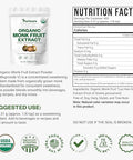 Organic Monk Fruit Extract Powder, 125g (4.41oz), No Fillers Pure USDA Organic Monk Fruit Extract Sweetener with No Aftertaste, Zero Calorie & Zero Carbs, Keto & Paleo Friendly 403 Servings