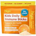 Hiya Kids Immune Support Vitamin C Elderberry & Beta Glucans For Ages 2 Delicious Orange Flavor 0G Sugar 20 Stick Packs For Toddlers & Kids