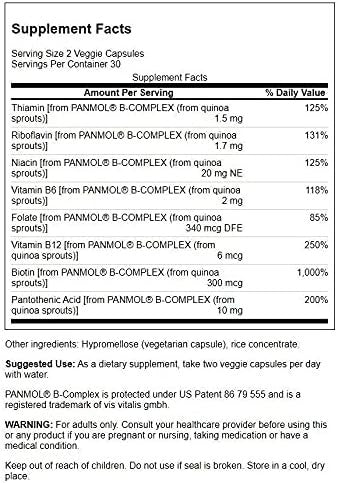 Swanson Real Food Vitamin B-Complex 60 Veg Capsules