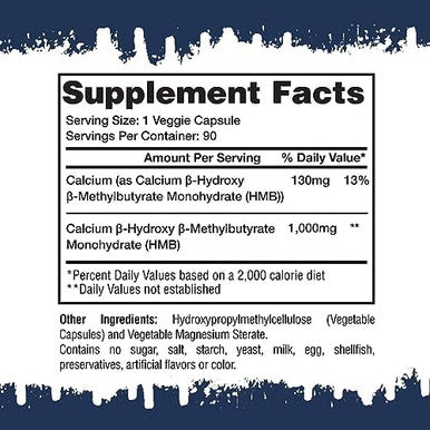 Gaspari Nutrition Hmb Pure Betahydroxy Betamethylbutyrate Help Muscle Growth Promotes Strength And Recovery Combats Muscle Breakdown 1000 Mg Of Hmb (90 Servings)