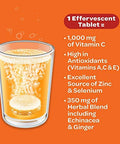 Airborne Zesty Orange Effervescent Tablets 10 Count 1000Mg Of Vitamin C Immune Support Supplement (Packaging May Vary) (Pack Of 4)