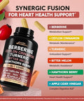 Nutraharmony Berberine With Ceylon Cinnamon Bitter Melon (Karela) Apple Cider Vinegar Hawthorn Berry Citrus Bergamot Turmeric - 15-In-1 Supplement For Heart Support Metabolism & Energy 60 Capsules