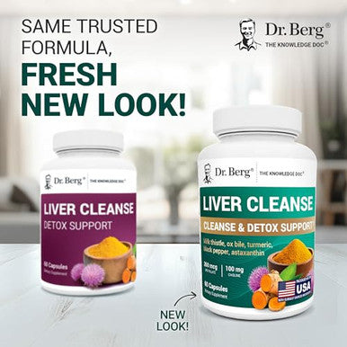 Dr Berg Nutritionals Liver Cleanse Detox Capsules W/Unique Blend Of Milk Thistle Ox 60 Capsules