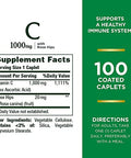 Nature'S Bounty Vitamin C Rose Hips Immune Support 1000Mg Coated Caplets 100 Ct - Pack Of 2