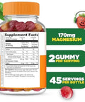 Lifeable Magnesium Gummies For Kids 170Mg Elemental Magnesium From 1420Mg Magnesium Citrate Great Tasting Kids Magnesium Supplement Muscle Support And Stress Relief Chewable 90 Gummies