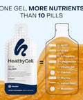 Healthycell Rem Sleep Aid Supplement + Vibrant Hair Skin & Nails Liquid Collagen Supplement For Women & Men Bundle
