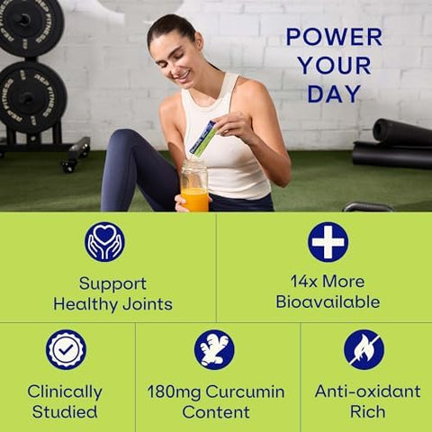 Blueshift Turmeric Citrus Medley Turmeric Powder Packets For Water Turmeric Curcumin Supplement No Sugar Drink Mix For Natural Recovery Support Citrus Flavor Powder Sticks (10 Pack)