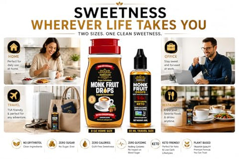 SubSugar Home & Travel Monk Fruit Sweetener Bundle