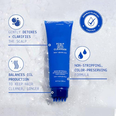 Aavrani Scalp Detox & Hair Density Care Bundle - Sulfate- Jelly Cleanser With Glycolic Acid & Vitamin E + Hair Boosting Treatment With Ashwagandha & Vegan Collagen - Vegan, Non-Greasy, Color-Safe
