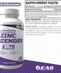 EAS Zinc Lozenges Highly Absorbable with No Fillers or Additives Supports Immune Function Gluten Free Non GMO 100 Lozenges (Orange Flavor)