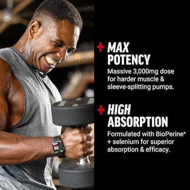 Force Factor Larginine Nitric Oxide Supplement With Bioperine To Help Build Muscle And Support Stronger Blood Flow Circulation Nutrient Delivery And Pumps Larginine 3000Mg 3G 150 Capsules