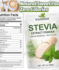 7 oz Pure Stevia Extract Powder Highly Concentrated Stevia Powder Sweetener Zero Calorie No Additives Natural Sugar Alternative for Drinks Baking & Desserts Includes Measuring Scoop