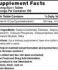 NAT B Vitamin B12 TB 100MCG 100