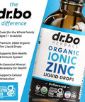 Zinc Supplements Liquid Drops Organic Pure Organic Ionic Liquid Zinc Supplement Drops for Kids Adults Women and Men Vegan Skin Immune Support Supplements for Toddler Kids Adults Women Men 4 Oz