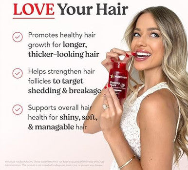 HAIRtamin Gummy Stars Hair Vitamins with Biotin Month Supply