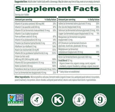 Megafood One Daily Multivitamin - Multivitamin For Women And Men - With Real Food - Immune Support Supplement - Vitamin C & Vitamin B - Bone Health - Energy Metabolism - Vegetarian, Non-Gmo - 30 Tabs
