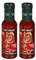 Sky Valley Sweet Chili Sauce - Mild Heat, Thai Sweet Chili Sauce, Use as Eggroll or Spring Roll Sauce, Gluten-Free, Plant-Based, Non-GMO Project Verified, Sweet Spicy Chili Sauce - 14.5 Oz, 2-Pack
