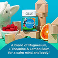 Olly Kids Chillax Gummies Magnesium Ltheanine Lemon Balm Chewable Supplement Sherbet Flavor