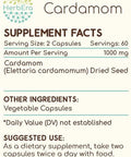 HerbEra Cardamom 120 Capsules, 500 mg, Cardamom (Elettaria cardamomum) Dried Pod (120 Capsules)