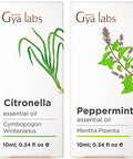 Gya Labs Citronella & Peppermint Essential Oil Set - Aromatherapy Grade Essential Oils Set - 2X10Ml - Gya Labs