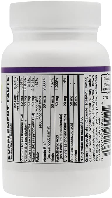 BariatricPal Sustained Release BComplex 50 Vegetarian Capsules (100 Count)