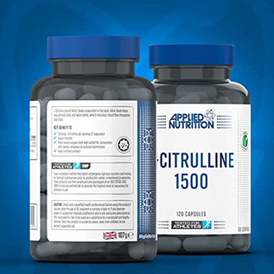 Applied Nutrition L-Citrulline 1500 1500mg L Citrulline Per Serving Muscle Recovery Supplement Increases Levels of L-Arginine and Nitric Oxide for Muscle Pump - 120 Capsules