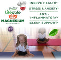 Lifeable Magnesium Gummies For Kids 900Mg Magnesium Citrate Great Tasting Kids Magnesium Supplement Gluten Muscle Support And Stress Relief Chewable 90 Gummies