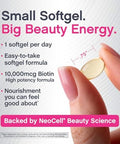 Neocell Biotin Hair Revitalizer 10000Mcg 300 Softgels Daily Nourishing Formula For Women And Men Hair Skin And Nails Supplement
