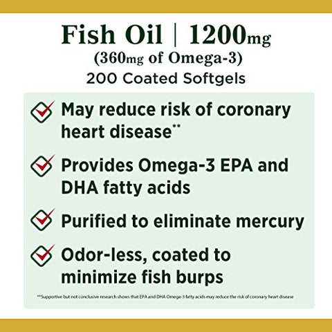 Nature'S Bounty Fish Oil 200 Count