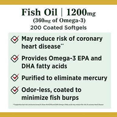 Nature's Bounty Fish Oil 200 Count