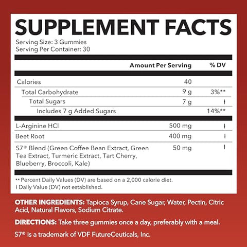 Havasu Nutrition Nitric Oxide Gummies For Men And Women With L-Arginine And Beet Root - No Gummies For Endurance And Recovery - 90 Count - Green Apple And Cinnamon Flavor - Vegan Non-Gmo 1 Month Supply