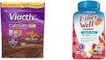 Viactiv Calcium Plus Vitamin D Supplement Soft Chews Brown Milk Chocolate and Vitafusion Fiber Well Sugar Fiber Supplement Peach Strawberry and BlackBerry Flavored 180 Count