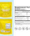 Organifi Happy Drops - Daily Superfood Happy Gummies For Adults - Mood Support Supplement For Balance, Bliss, Energy And Taking The Edge Off - Sweet Lemon Flavor - 60 Gummies