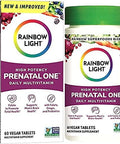 Rainbow Light Prenatal One High Potency Daily Multivitamin With Folate, Ginger And Probiotics Supports Mom And Baby From Conception To Nursing Vegan, 150 Tablets, Pack May Vary