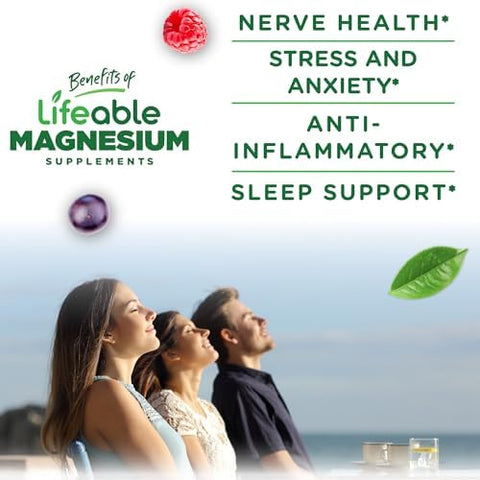 Lifeable Magnesium Citrate Gummies 250Mg Elemental Magnesium From 2130Mg Magnesium Citrate Great Tasting Magnesium Supplement Stress Relief Support For Adults 90 Magnesium Gummies Lifeable