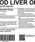 Cod Liver Oil 1000mg 360 Capsules, Softgels - Pure, UK Made. Pharmaceutical Grade