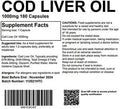 Cod Liver Oil 1000mg 360 Capsules, Softgels - Pure, UK Made. Pharmaceutical Grade