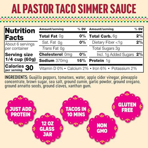 Somos, Sauce Simmer Al Pastor Taco, 12 Ounce