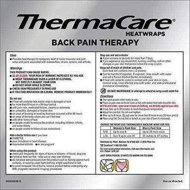 Thermacare Heatwraps Lower Back & Hip L-Xl- Special Limited Pack Of 10 Count