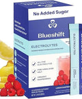 Blueshift Electrolytes Natural Electrolytes Powder Packets Organic Hydration Packets Electrolyte Drink Mix Sticks With No Sugar Single Serve Pack Lemon Raspberry Flavor Powder Sticks (10 Pack)