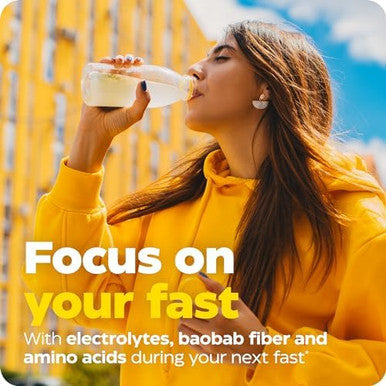 Enzymedica Fasting Today Intermittent Fasting Drink Mix With Electrolyte Powder Supplement For Hydration Appetite And Muscle Health Keto Friendly Tropical Pineapple Flavor 24 Servings
