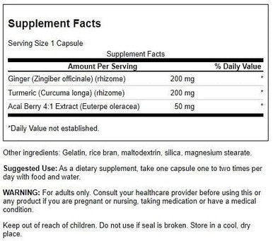 Swanson Full Spectrum Turmeric Acai & Ginger 60 Capsules
