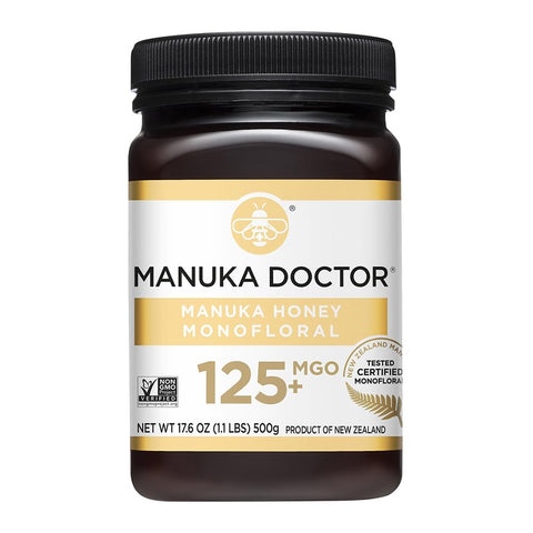 Manuka Doctor - MGO 125+ Manuka Honey Monofloral, 100% Pure New Zealand Honey. Certified. Guaranteed. Raw. Non-GMO (8.75 oz)